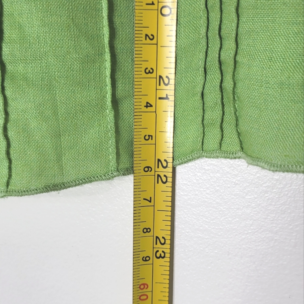 Carlie's Court Women's Green 100% Linen Sleeveless Scoop Neck Lightweight Top S - Picture 9 of 11